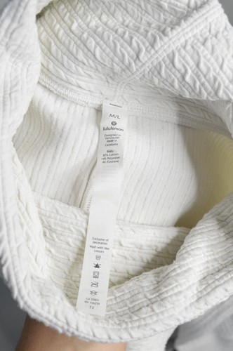 Lululemon Women's White Cotton Blend Oversized Fit Sweatshirt – Size M/L - Picture 8 of 9