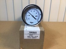 TRERICE B8330627 Bi-Metal Thermometer 3.0  , 1/2  NPT Adj. Angle 0-250 F. 6  Stem