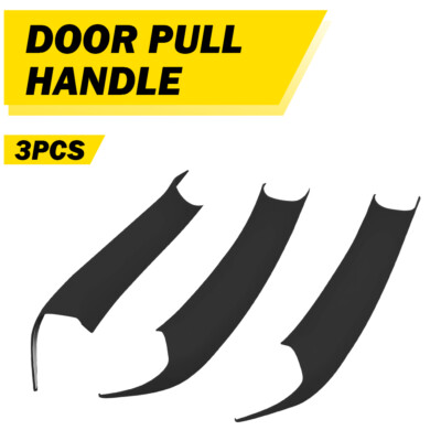 3PCS Interior Door Handle Cover Pull Trim Black For BMW X3 X4 F25 F26 2010-2017