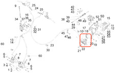 Pinza Freno Posteriore ORIG Gilera GP 800 2007-2011/ Aprilia SRV 850 2012 2013