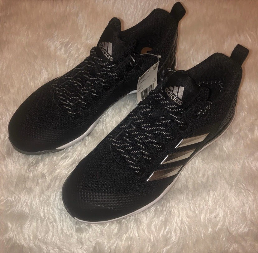 Crampons De Baseball Adidas Métal - Homme Gris/Blanc - Taille 16 US - Neuf Avec étiquettes