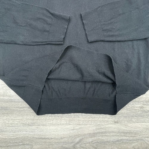 Banana Republic Sweater Mens XL Black Premium Luxe 1/4 Zip Academia Minimalist - Picture 13 of 17