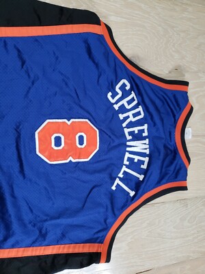 Vintage Puma Men's NBA New York Knicks Sewn Jersey #8 Vintage Puma Men's NBA New York Knicks Sewn Jersey #8