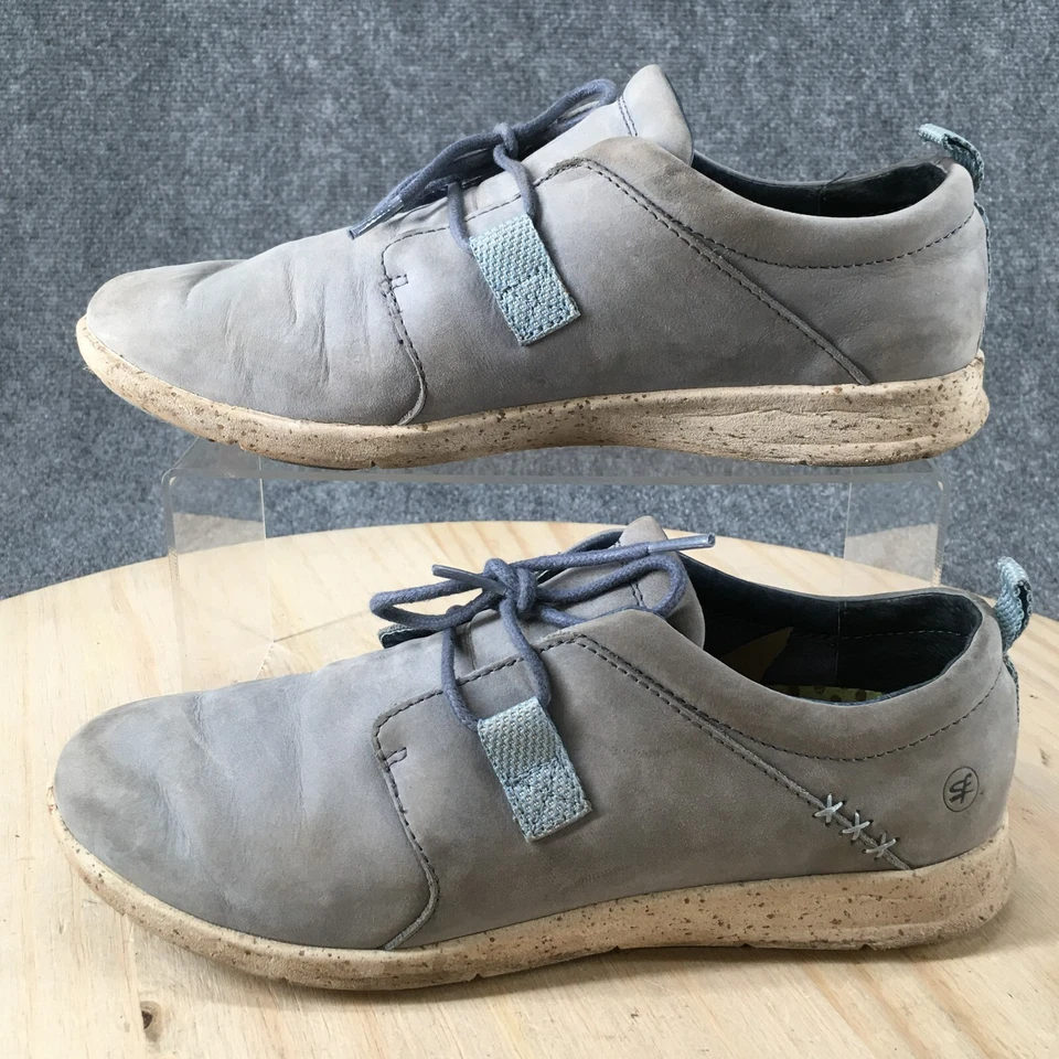 Superfeet Shoes Womens 7.5 Birch Sneakers Blue Leather Round Toe Casual Low - Image 2 of 4