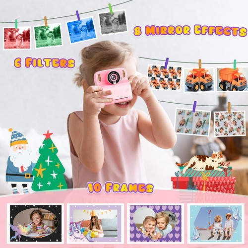 Appareil Photo Instantané Enfant 24" 1080P Appareil Photo Enfant avec 32GB Ca... - Zdjęcie 3 z 7
