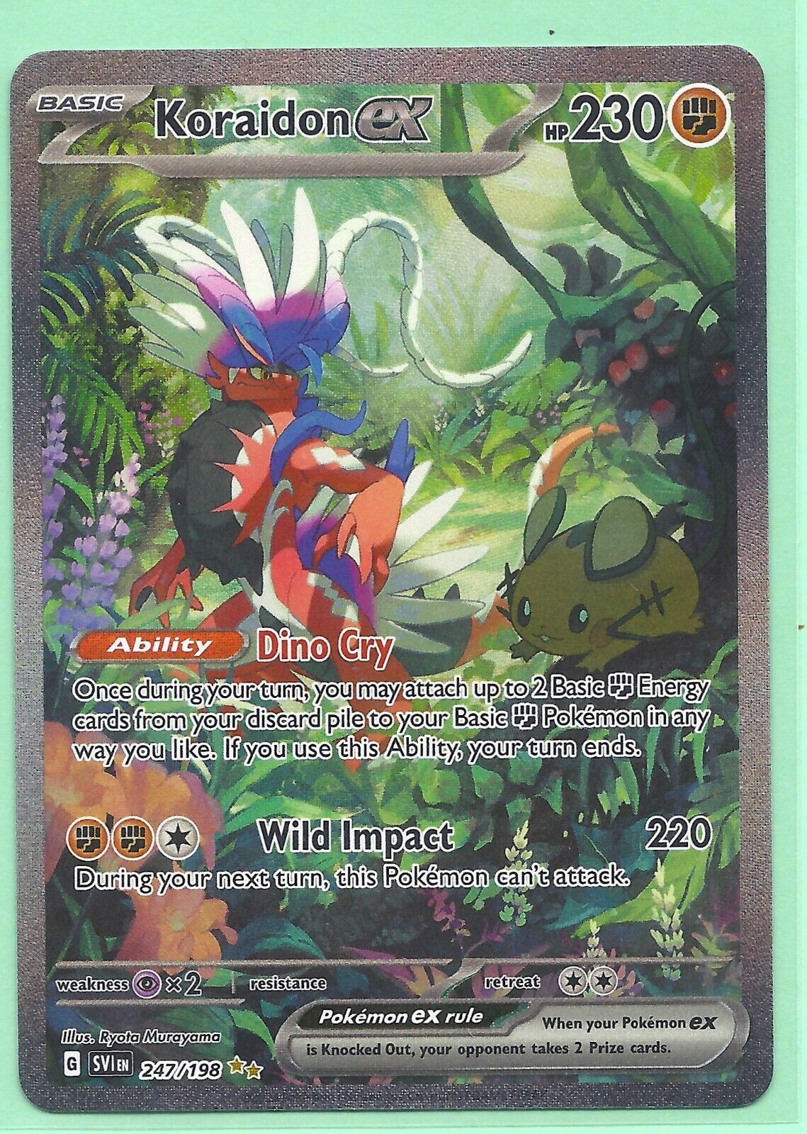 KORAIDON ex 247/198 SCARLET AND VIOLET POKEMON-ALT ART-MINT- ULTRA RARE- NEW