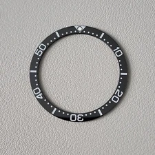Bezel Insert Black SKX007 Ceramic / Flat C3 Low PIP