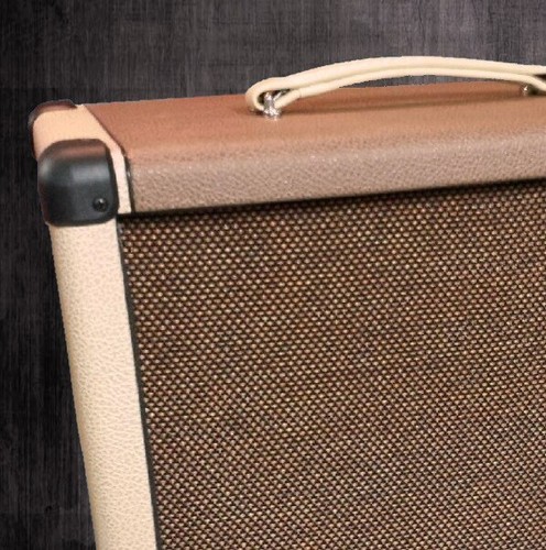 Brown and black Matrix guitar amp or speaker cabinet grill cloth 26"x32" - Picture 3 of 3