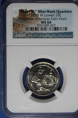 2019 W- NGC LOWELL MS66 WASHINGTON QUARTER #B49946