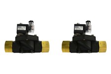 2 LOT 1" NPT Electric Plastic Solenoid Air Water Valve NC 110V AC pneumatic