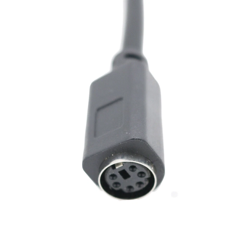 DIN5 AT Male to Mini DIN6 MDIN6 PS/2 Female PC Mac Keyboard Adapter Converter 6" - Image 3 of 4