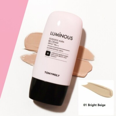 TONYMOLY Goddess Aura BB Cream 45g SPF 37 PA++ #01 Bright Beige Korean Makeup