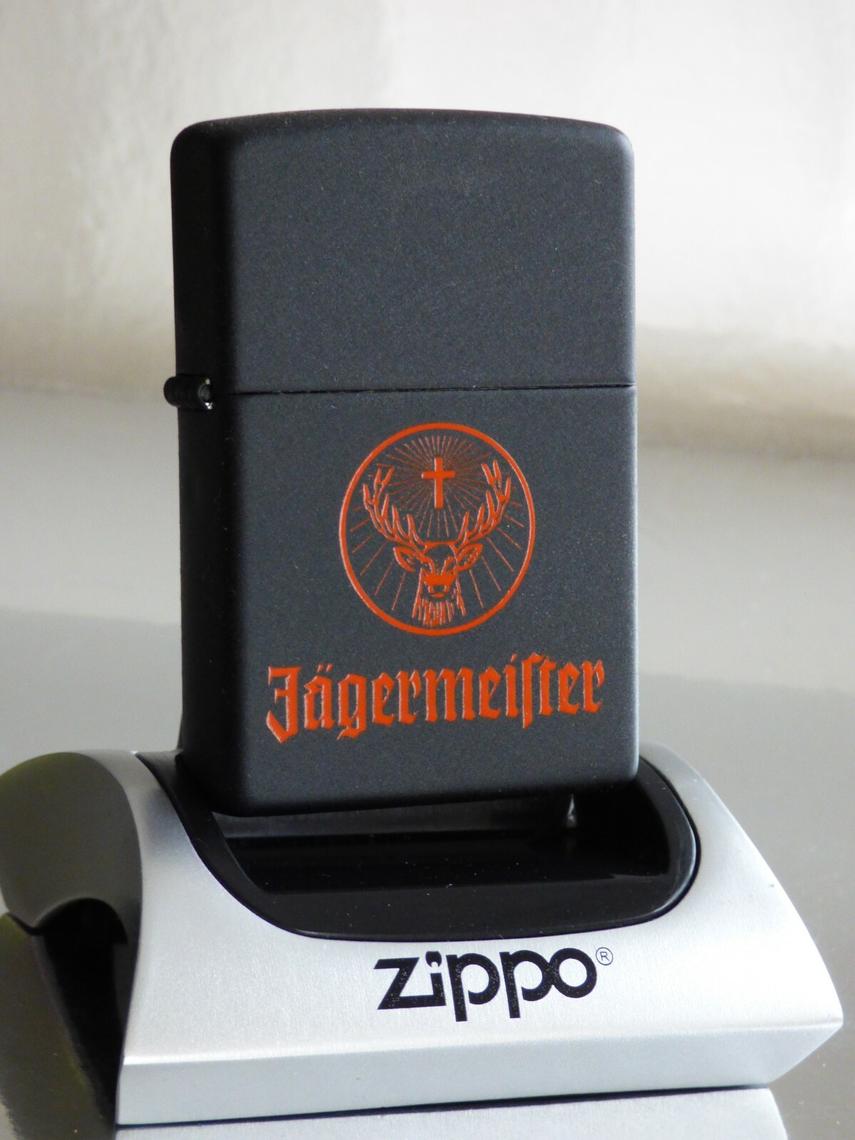 Zippo Lighter Jägermeister Achtung Wild Neu New OVP