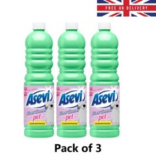 3x Asevi PET Spanish Floor Cleaner Mascotas Concentrated Cleaning Products 1L 5.02 per litre