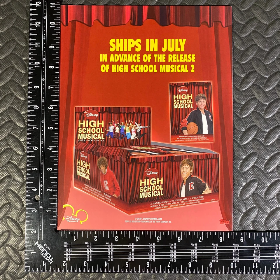 HIGH SCHOOL MUSICAL DISNEY DEALER BROCHURE SELL SHEET PROMO AD TOPPS 2008 RARE! - Image 3 of 3