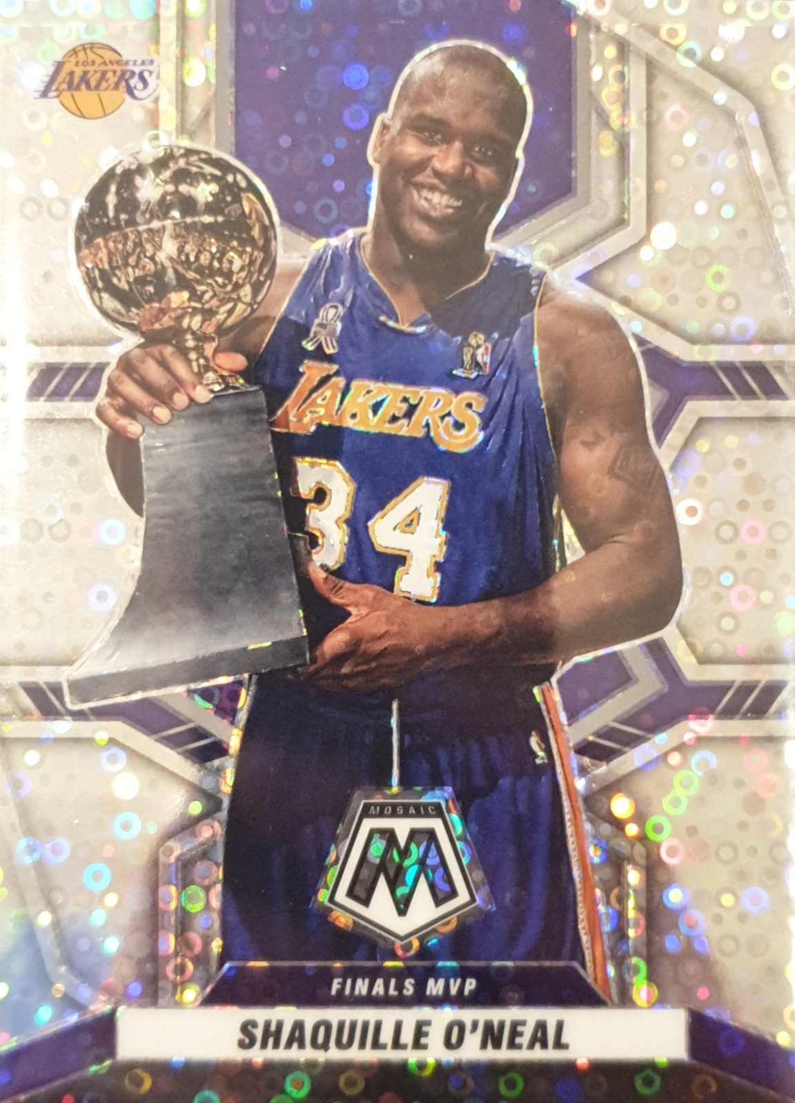 2021 Panini Mosaic #297 Shaquille O'Neal Fast Break Silver Mosaic