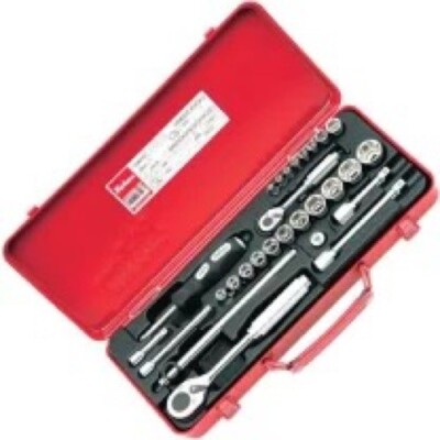 KoKen 3/8,1/4sq. Tool Set (Single Open Metal Case Type) 2260M 28-pc Set Japan