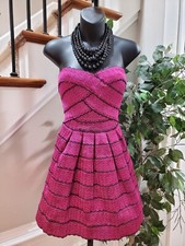 Blvd Collection Women Purple Polyester Off The Shoulder Knee Length Dress Size S