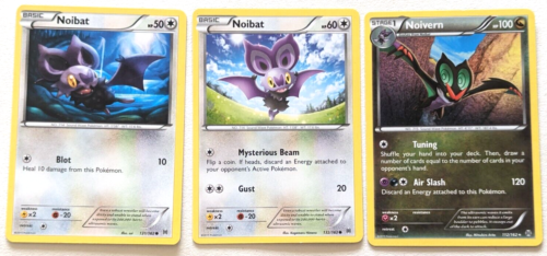 3x Noibat 131 132/162 & Noivern 112/162 Pokemon Cards - Breakthrough 2015 (O1) - Picture 1 of 2