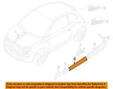 Fiat Oem 2012 500 Stripe Tape Stripe Tape-stripe Package 68141215aa