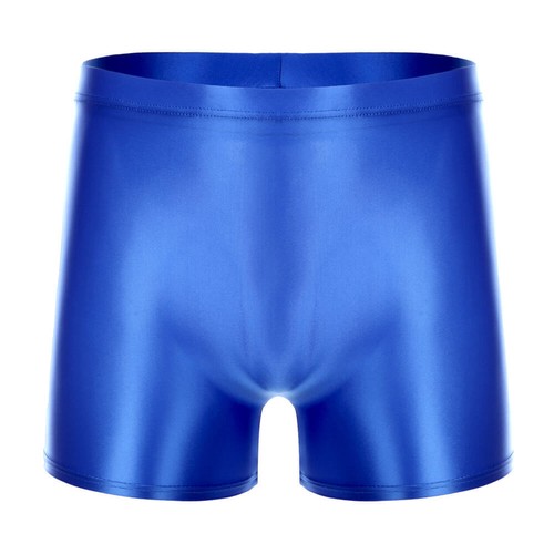 Mens Oil Shiny Glossy Trunks Short Leggings High Elastic Boxer Shorts Underpants - Picture 20 of 25