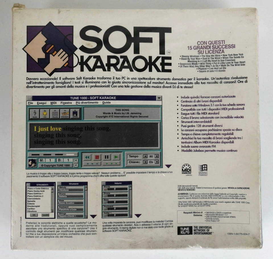 Soft Karaoke Tune 1000 - Software For Windows - With Microphone - New Sealed - Image 3 of 4