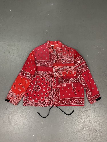 Red Bandana Paisley Coach Jacket Size 
