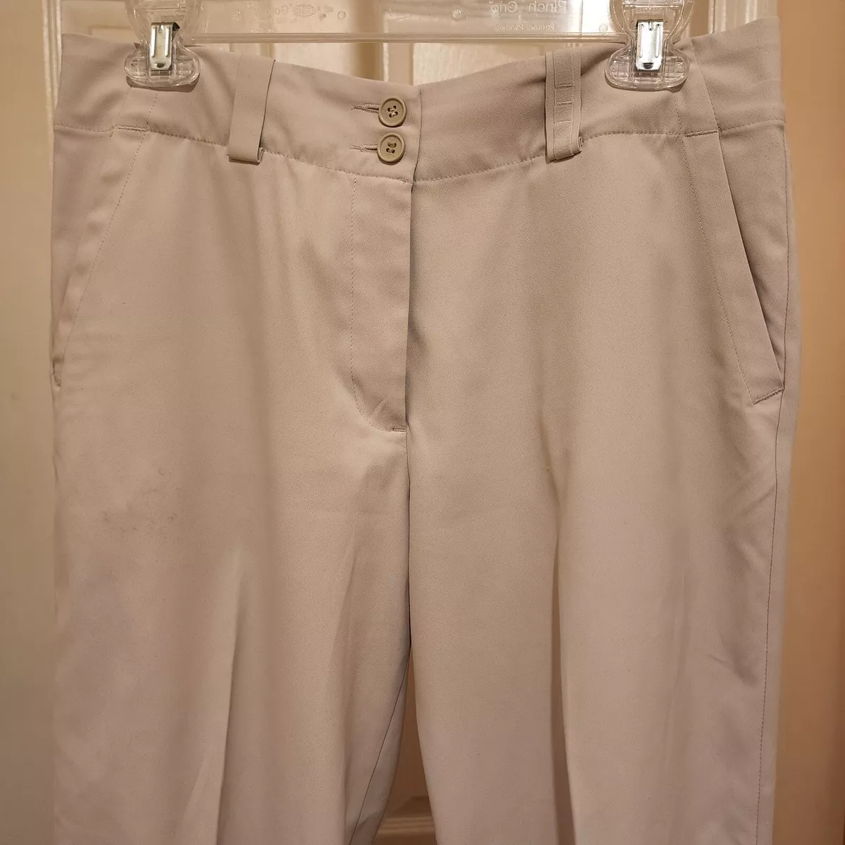 Nike Dri Fit Women's Golf Pants Size Medium Light Khaki EUC