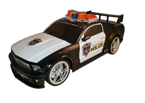 Remote Control Toy Car Lights Sirens Police Action Sports RC Gift for Boys-Black - Picture 9 of 13