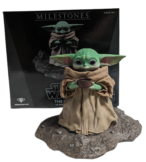 Star Wars The Mandalorian Grogu The Child with Soup 1:2 Scale