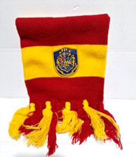 Official Harry Potter Hogwarts Crest Knit Scarf Maroon Yellow Animations