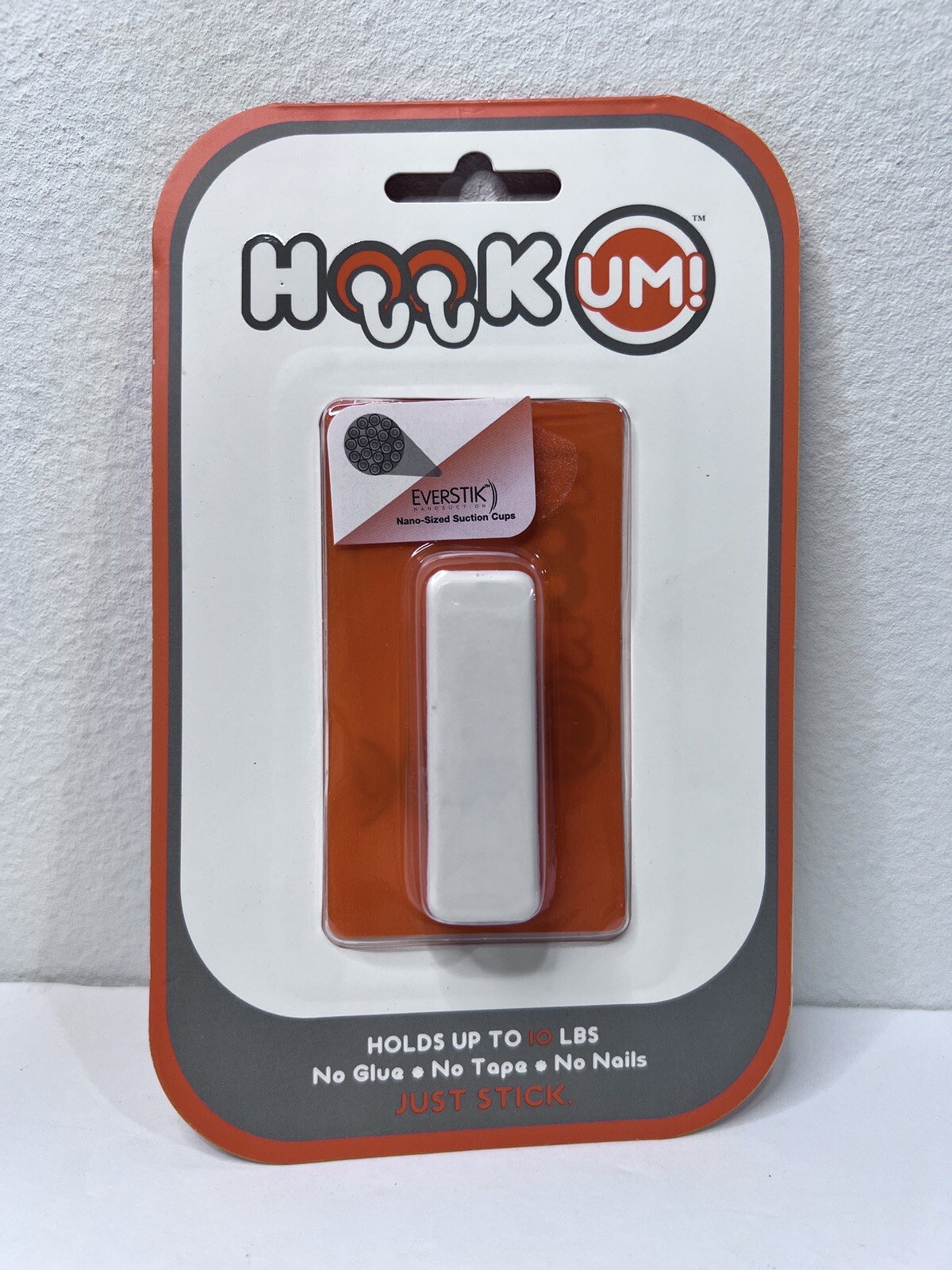 hook um wall hooks 2 pack orange everstik technology Holds Up To 10 Lbs