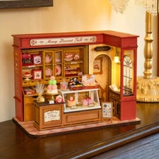 Rolife DIY Miniature Dollhouse Kit With LED Mini Model Building Kids Xmas Gifts