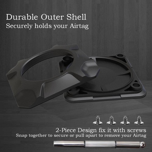Airtag Holder Strong Case Stick-On Mount for Airtag Protective Pasteable Acce... - 第 5/6 張圖片
