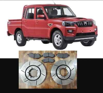 Neue Bremsscheiben Rotoren & Bremsbeläge vorne für Mahindra S Serie Pick Up 2...