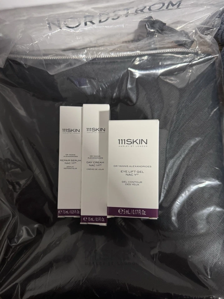 Sistema de reparación de tamaño de viaje 111SKIN NAC Y2 7,5 ml crema de día 15 ml conjunto de gel de elevación de ojos Foto 2 de 3