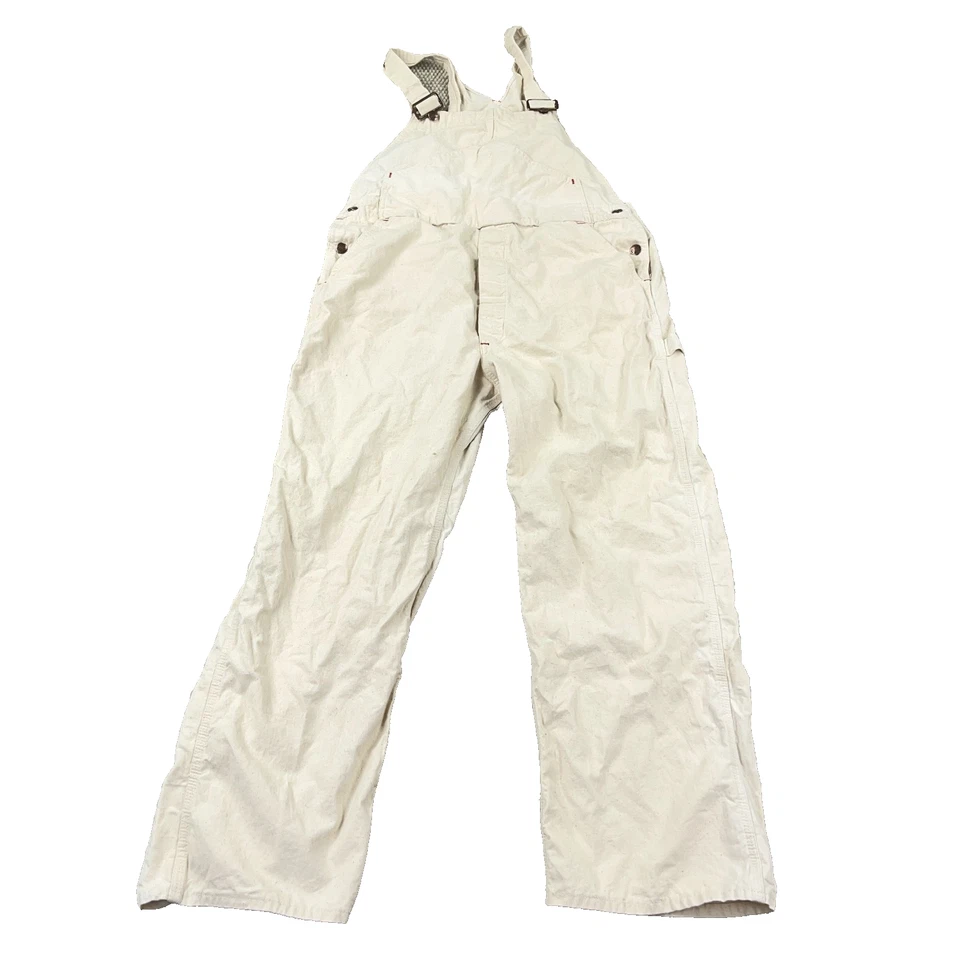 Mono vintage Big Mac baberos hombre 38x28 blanco crema sanforizado carpintero pintor Foto 2 de 4