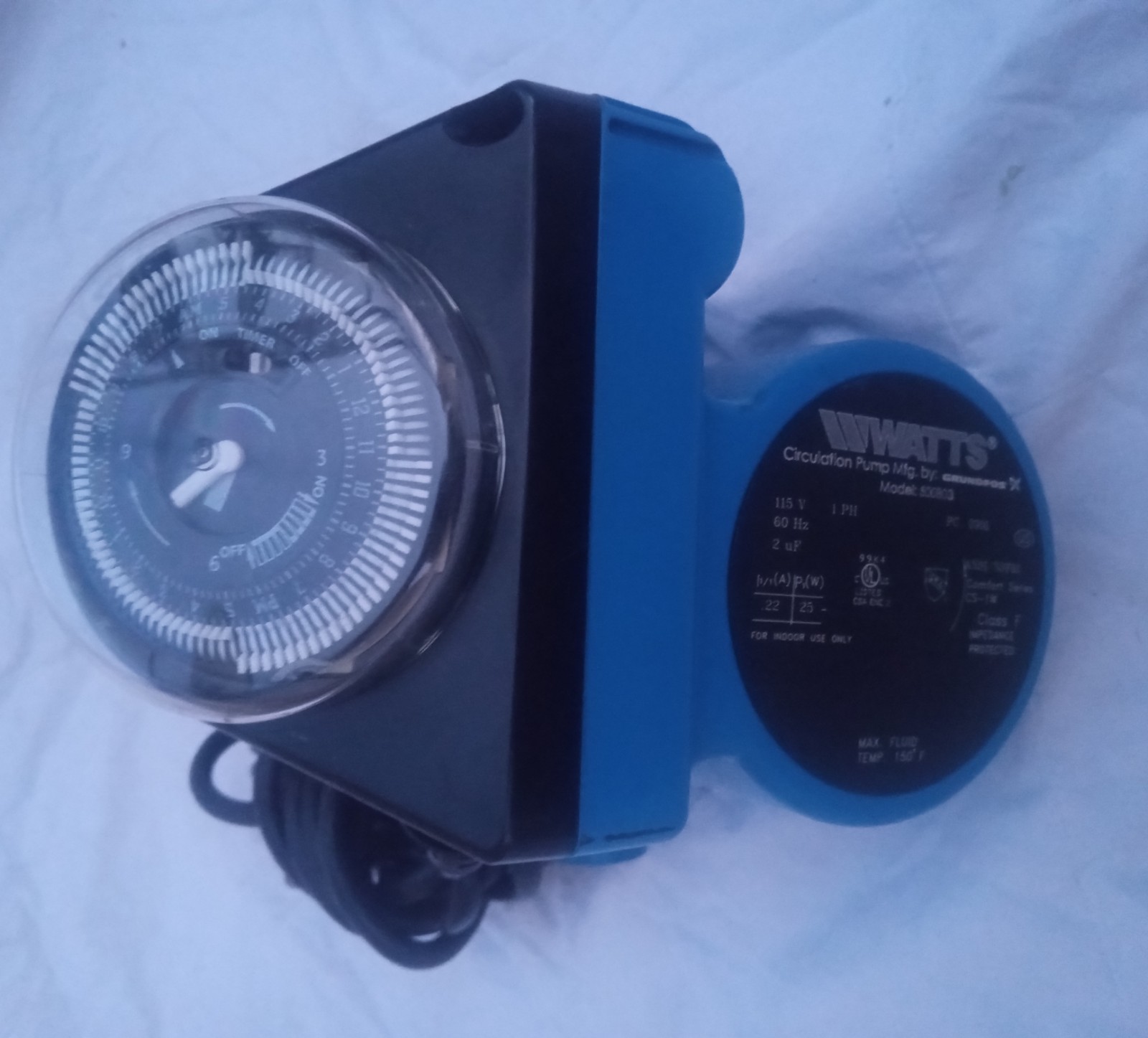 Watts Instant Hot Water Recirculating Pump with Timer Model 