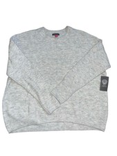 Vince Camuto Women s Knit Pullover Sweater Crew Neck Long Sleeve S Gray