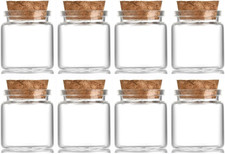 30ml Small Glass Bottles with Cork Stopper, Decorative Bottle Storage Jars