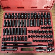 Sunex 80pc Master 3/8" drive Impact socket Set SAE & Metric, Swivel & Deep #3580