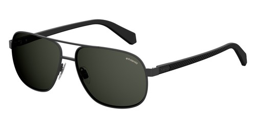Gafas de sol Polaroid 2059/S para hombre 0003 negro mate aviador 60 mm nuevas 100% auténticas - Imagen 2 de 4