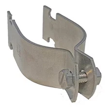 Channel Rigid Pipe Strap, 2In, Silver, Pk10,  V110 2Ss