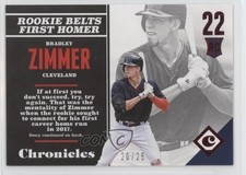 2017 Panini Chronicles Rookies Red 20/25 Bradley Zimmer #127 5l1