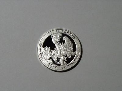 2012 S SILVER GEM PROOF EL YUNQUE QUARTER 90% SILVER FREE SHIP