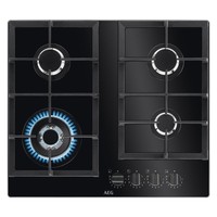 AEG 6000 Series 60cm 4 Burner Gas Hob - Black HKB64420NB