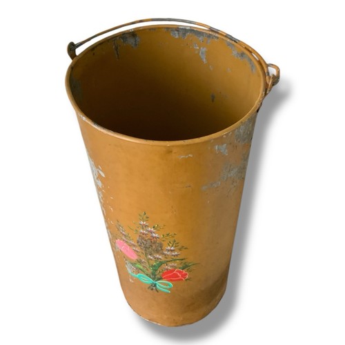 Vintage Milk Can Pail Milk Cream Bucket Can Handle 20” Tall Metal Umbrella Stand - Picture 2 of 8