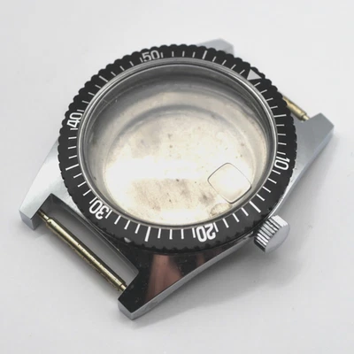 Boitier De Montre de Plongée Ø37mm - Cadran Ø30,50mm - Chromé [NOS] Watch Case - Photo 1/4