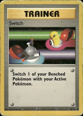 Switch 95/102 Common Base Set Unlimited Pokemon Damaged