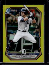 2026 Bowman Kevin McGonigle Chrome Prospects Yellow Refractor #/75 Tigers